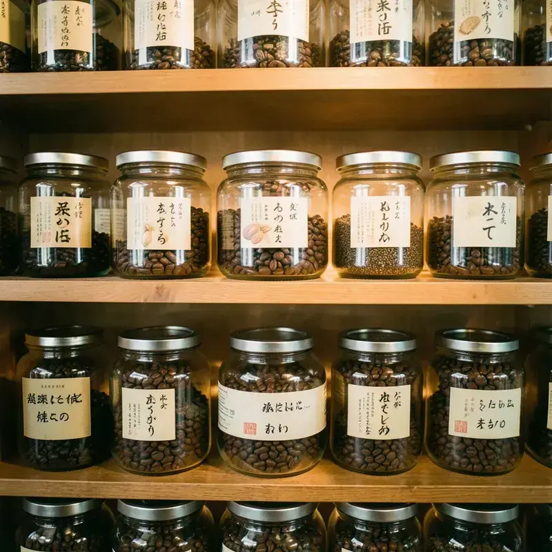 豆の保管棚